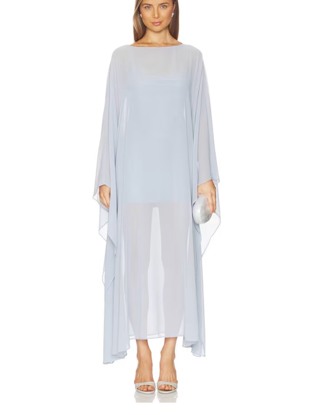 Show Me Your MuMu Pale Blue Sheer Maxi Dress